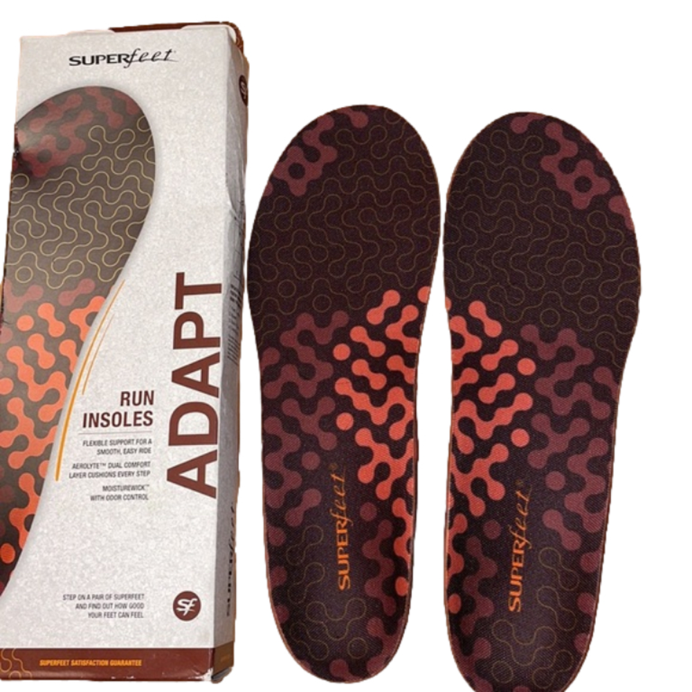 Superfeet run insoles Adapt Brown D Men 7.5-9 women 8.5-10 NIB
